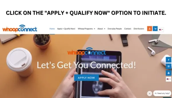 Whoop Connect Free Tablet Apply Now