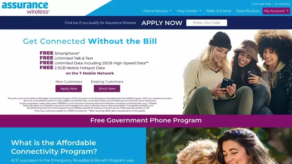 assurance wireless website