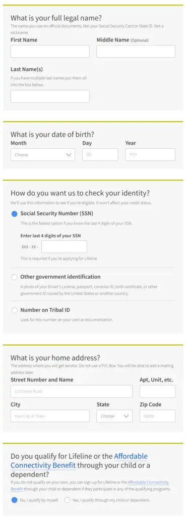 ACP online application form